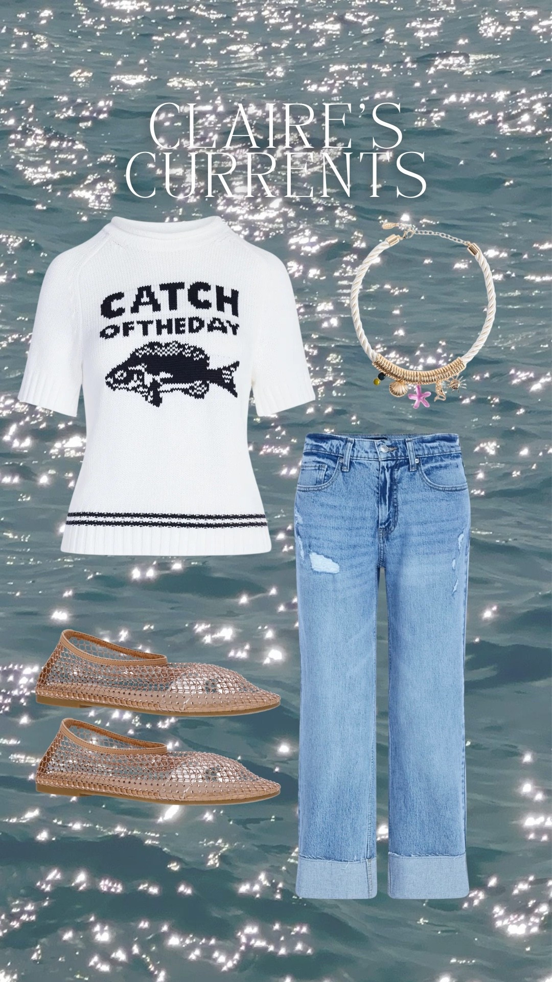 Coastal grandma core outfit from Walmart!!! 🌊🦪