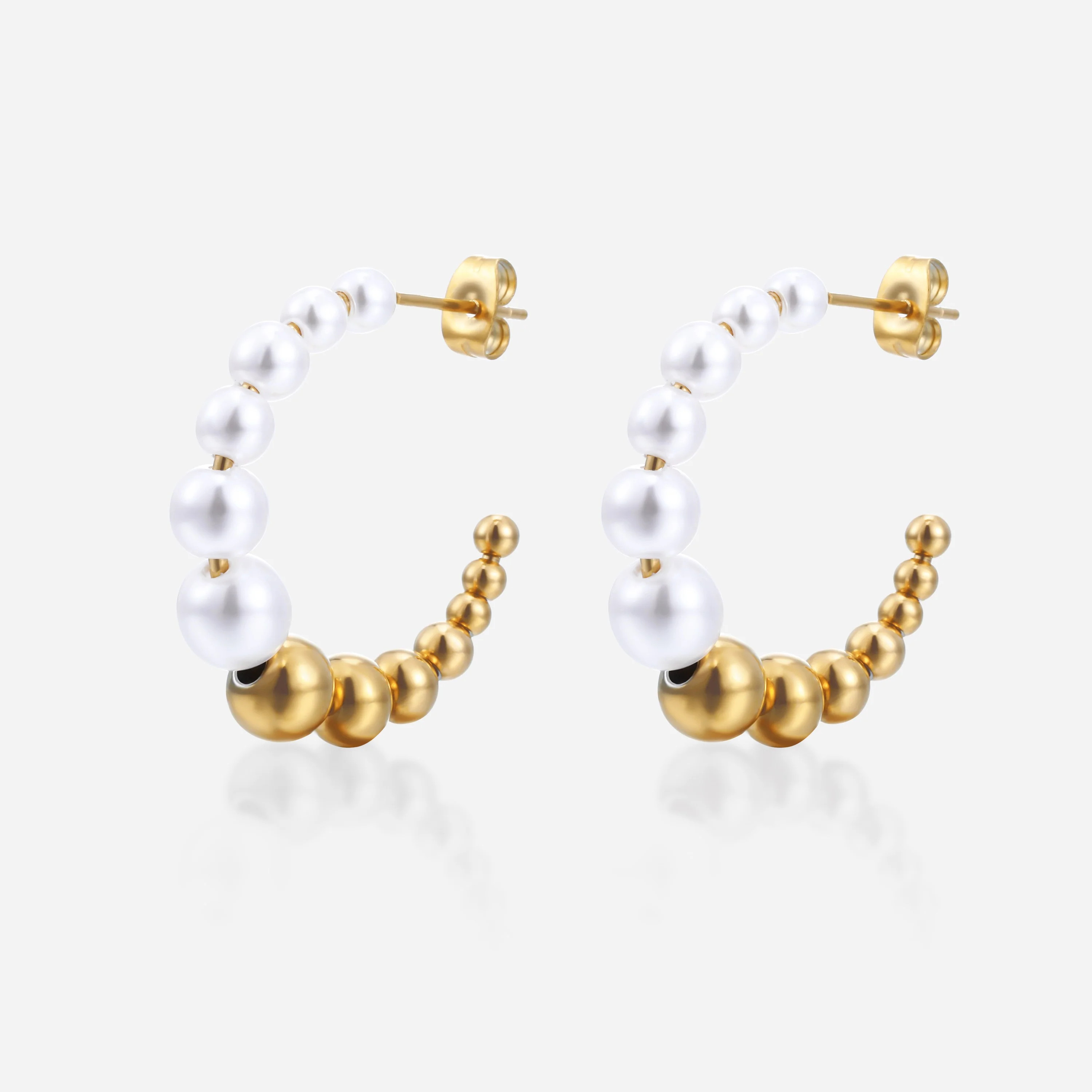 Aliyah Mixed Media Hoop Earrings | Victoria Emerson