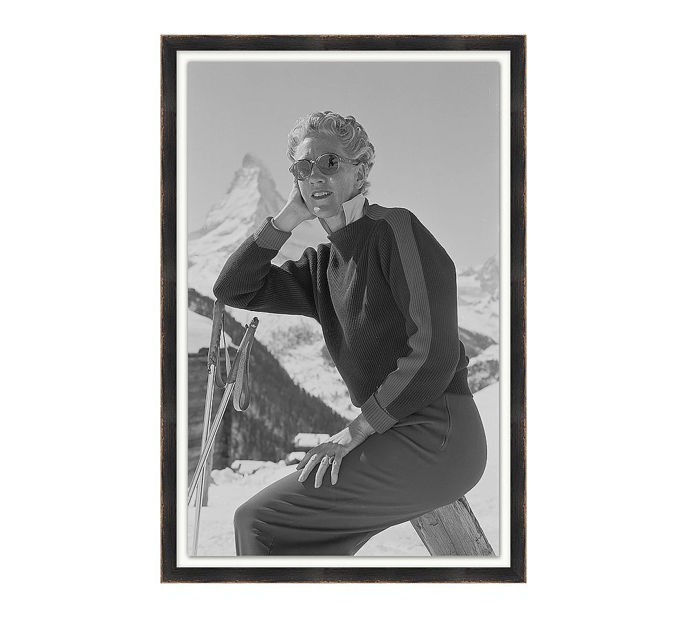 Ski Glamour Framed Print | Pottery Barn (US)