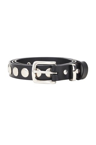 Lovers and Friends Mina Leather Belt in Black & Silver from Revolve.com | Revolve Clothing (Global)