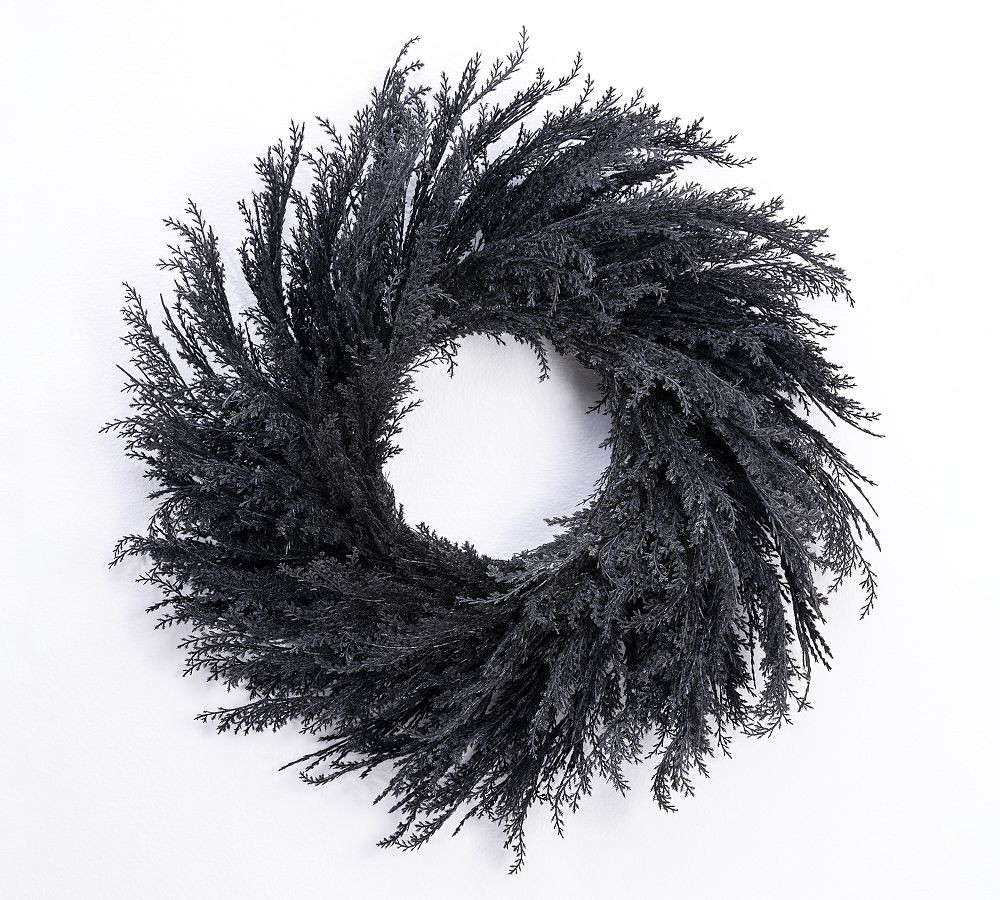 Faux Black Pampas Grass Wreath | Pottery Barn (US)