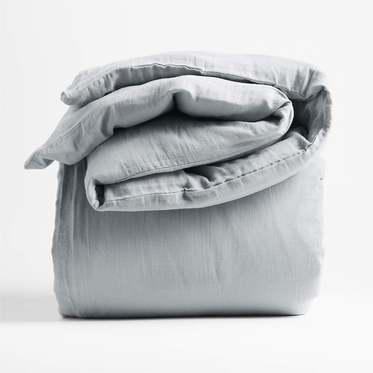 Supersoft Kids Mist Blue Organic Cotton Gauze Twin Duvet Cover + Reviews | Crate & Kids | Crate & Barrel