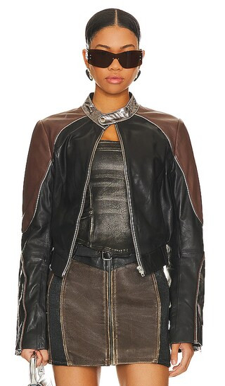 Grand Prix Jacket in Black, Cocoa & Gunmetal | Revolve Clothing (Global)