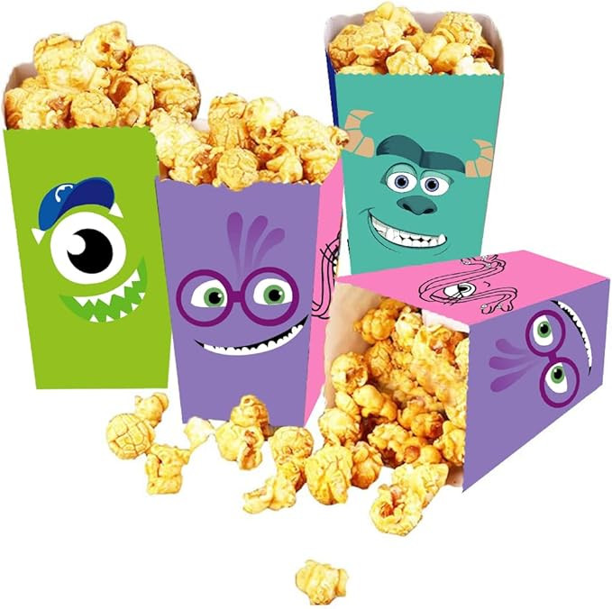 Monster Inc Party Bags Monster Popcorn Boxes, Contains 20 pcs Paper Bags,Monster Theme Birthday P... | Amazon (US)