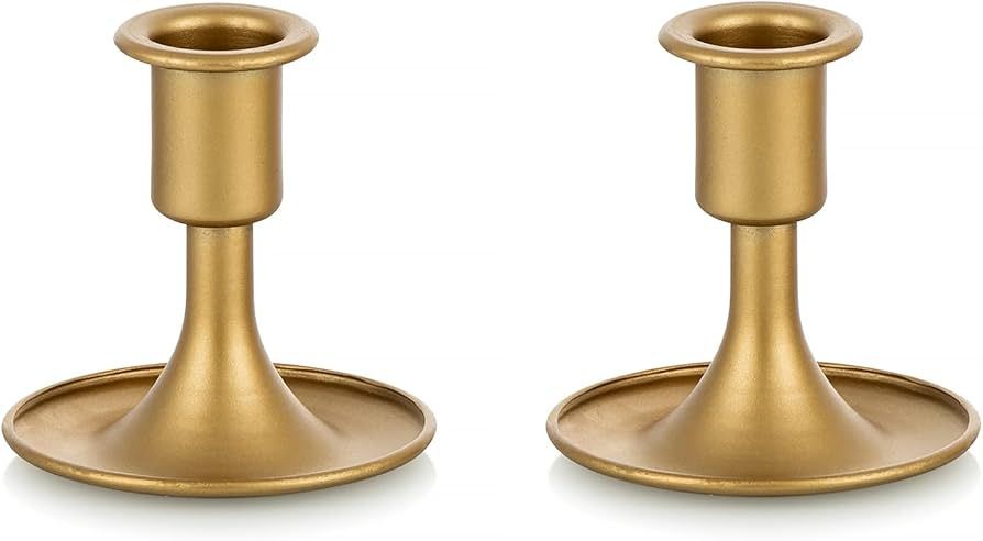 Candlestick Holders Taper Candle Holders, Romadedi Gold Candle Stick Candle Holder for Table Cent... | Amazon (US)
