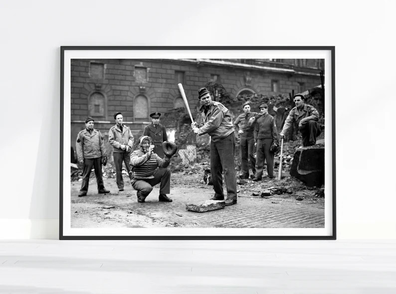 Baseball Print, Vintage Baseball Photo, Baseball Wall Art, Black and White Photo, Baseball Decor,... | Etsy (US)