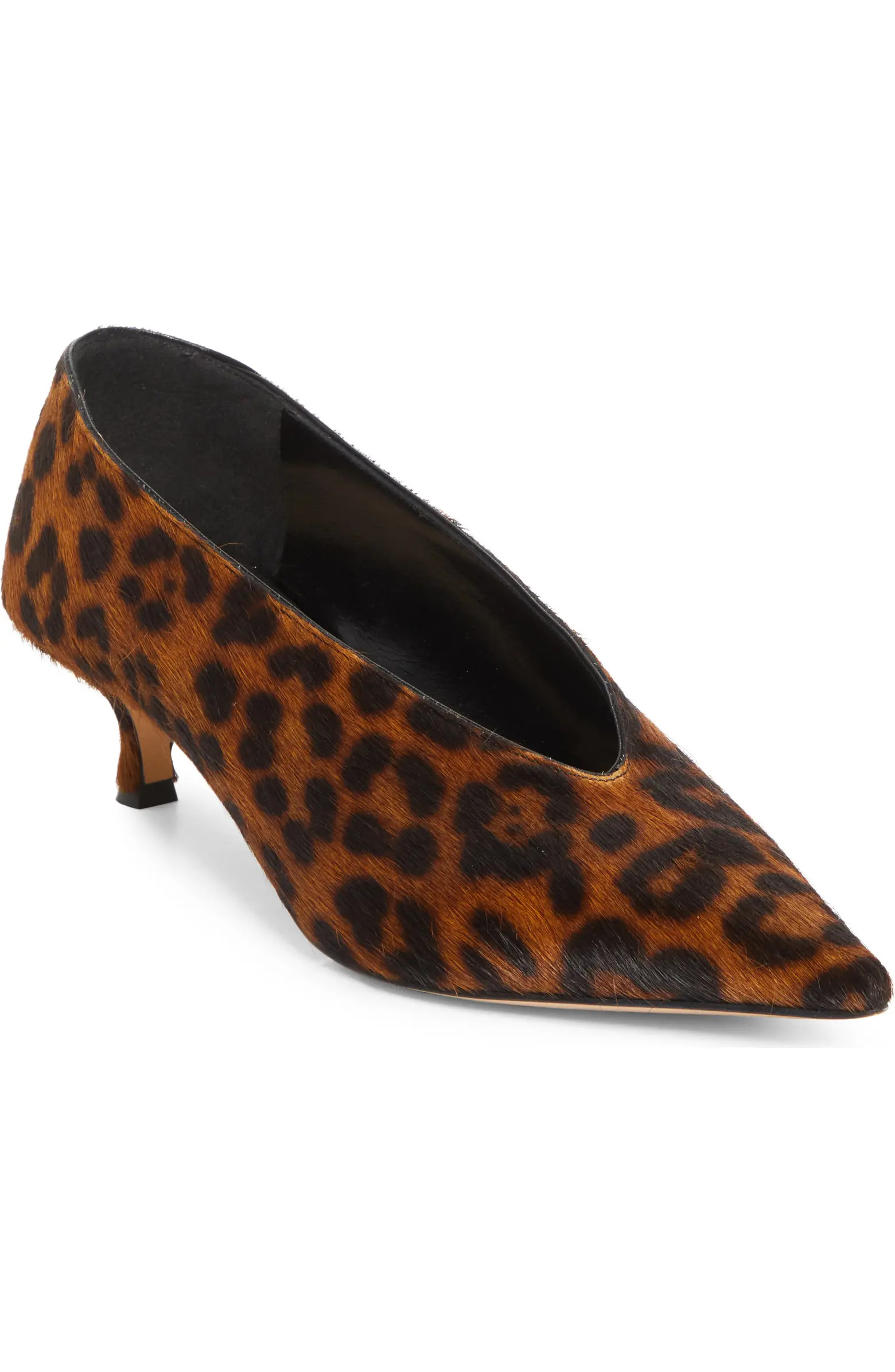 Babouche Genuine Calf Hair Kitten Heel Pump (Women) | Nordstrom