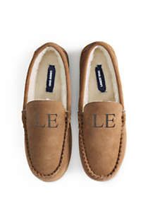 Men's Suede Leather Moccasin Slippers | Lands' End (US)