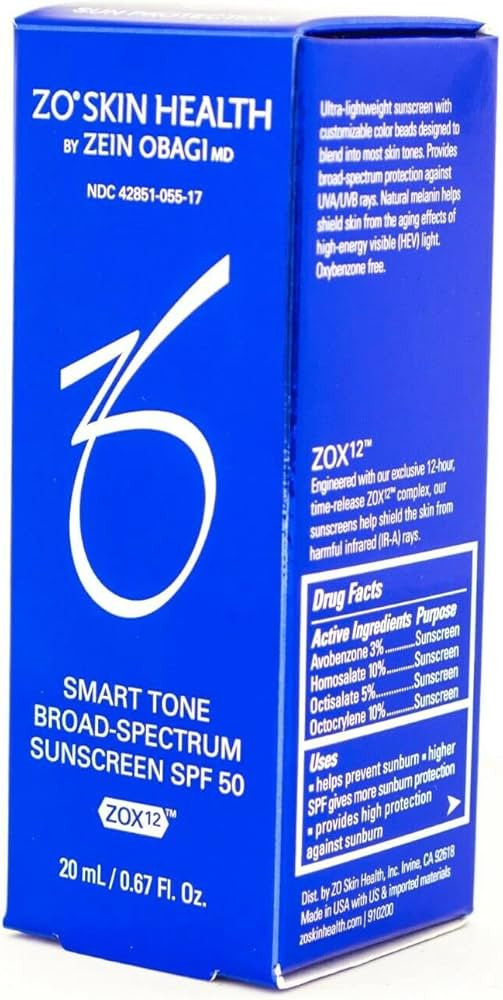 ZO Skin Health Smart Tone Broad-Spectrum Sunscreen SPF 50 Travel Size 0.67 Fl Oz | Amazon (US)