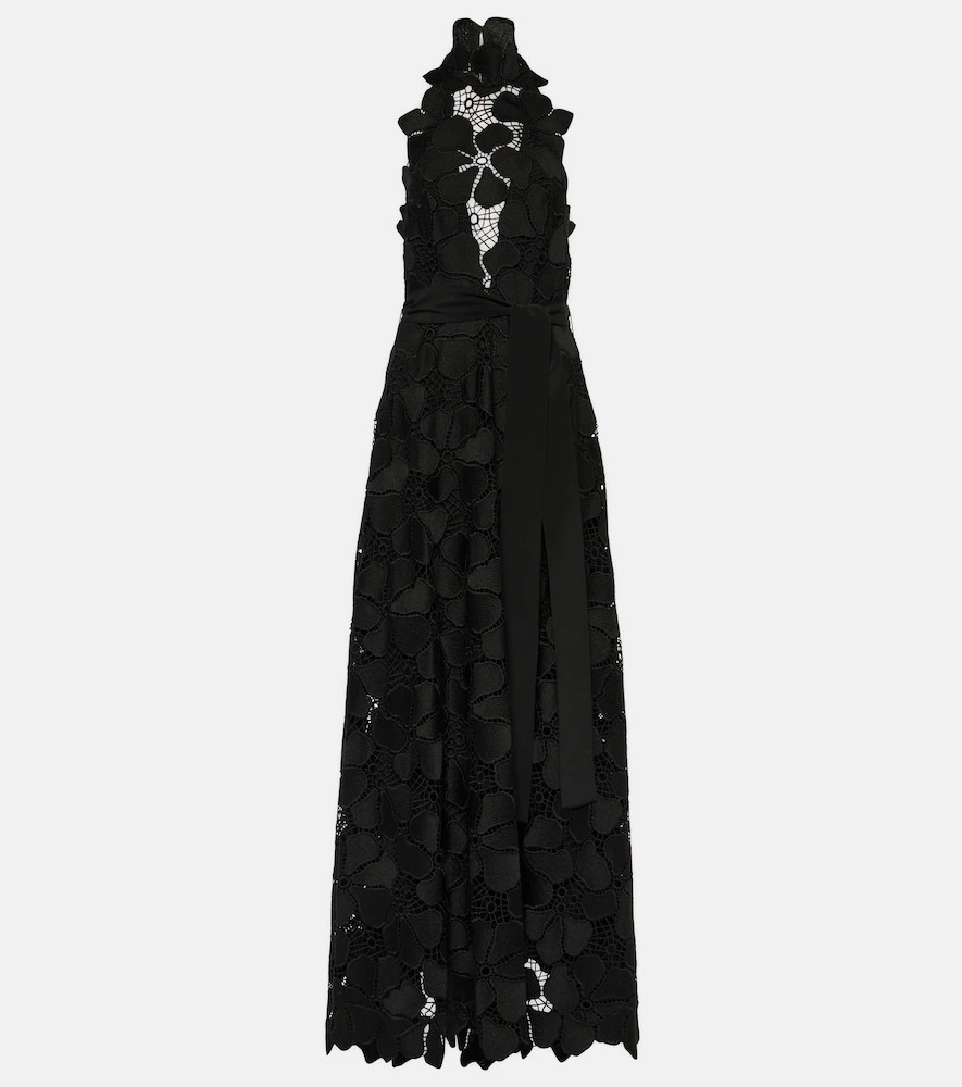 Elie Saab Halterneck macramÃ© gown | Mytheresa (INTL)