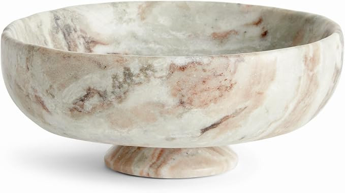 Napa Home & Garden Josephine Footed Bowl - Brown/White Marble - Elegant Design Brown,White | Eleg... | Amazon (US)