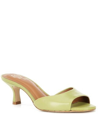 Reaves Leather Cone Heel Sandals | Dillard's