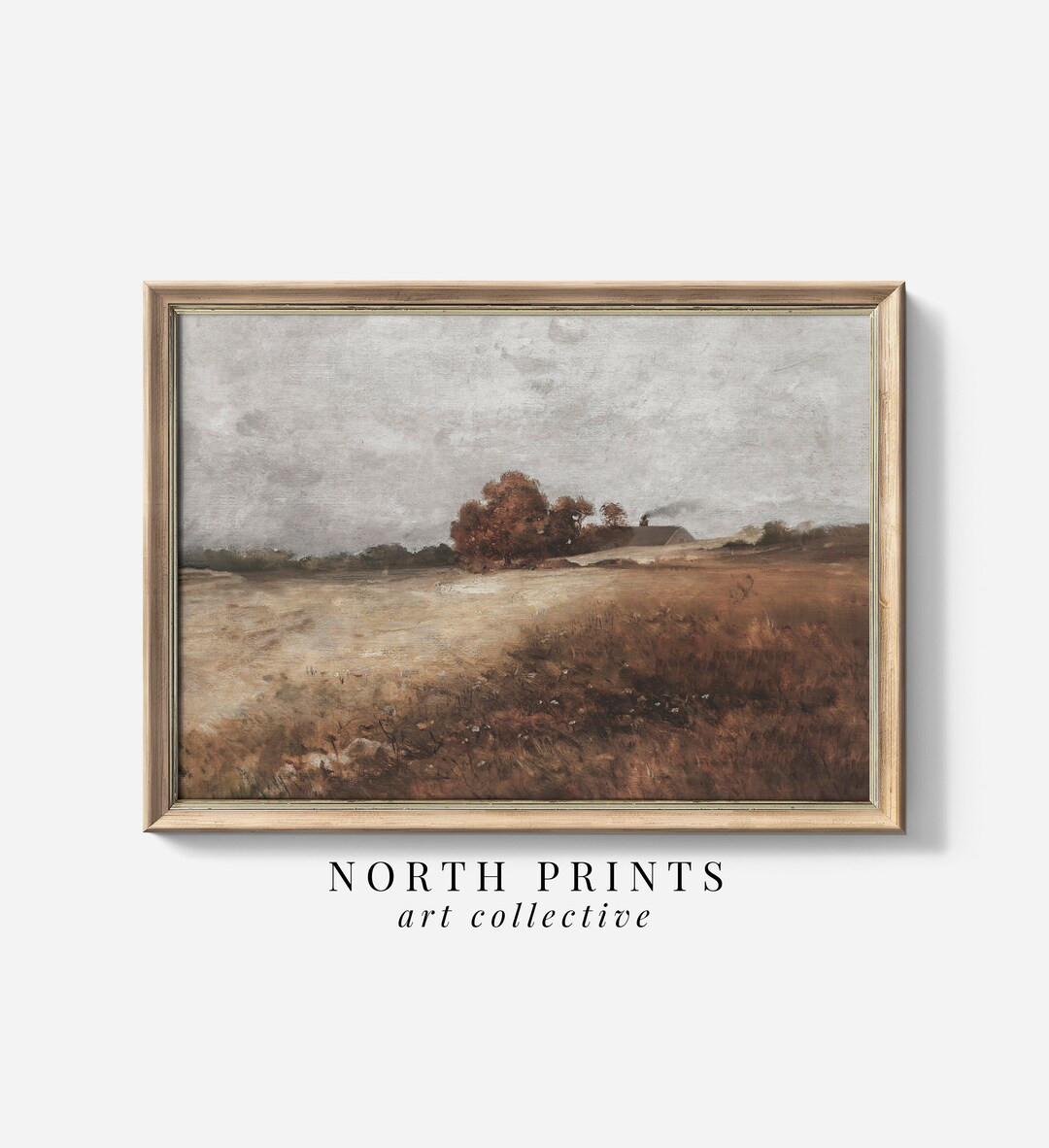 Rustic Fall Country Landscape PRINTABLE Vintage Painting | Autumn Farmhouse Fine Art Print Digita... | Etsy (US)