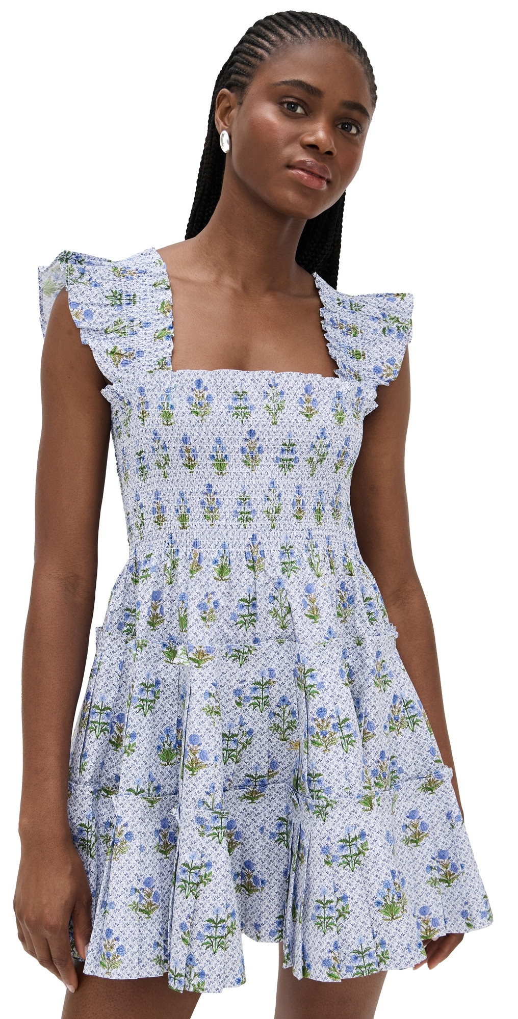 Hill House Home The Charlotte Nap Dress Block Print/Blue XL | Shopbop