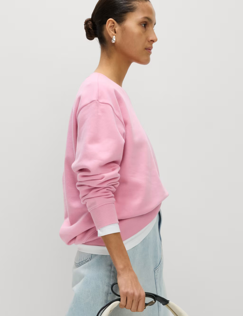 Cotton Rich Oversized Longline Sweatshirt | Marks & Spencer (UK)