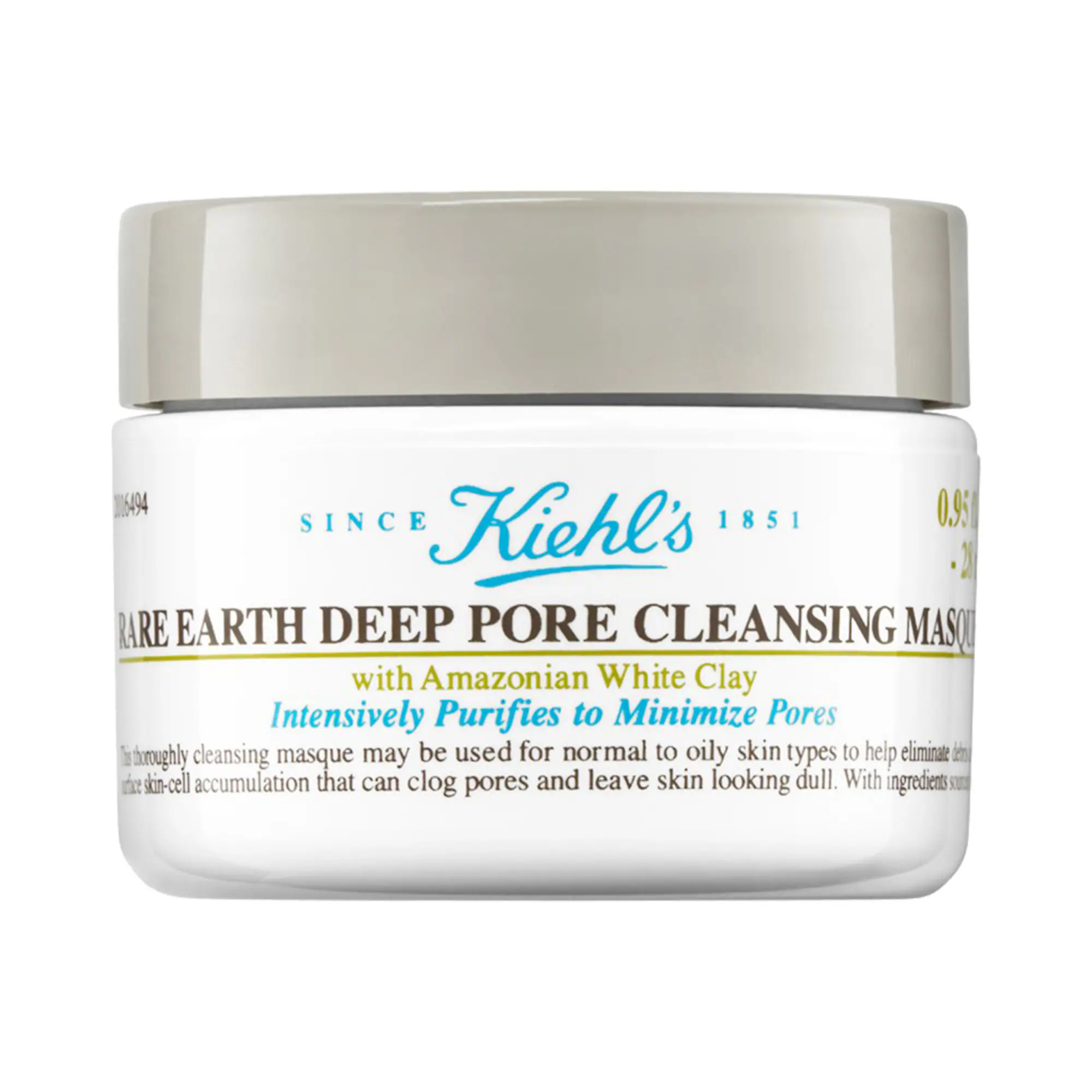 Kiehl's Since 1851 Mini Rare Earth Deep Pore Minimizing Clay Face Mask for Oily Skin 0.95 oz/ 28 mL | Sephora (US)