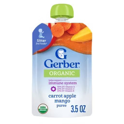 Gerber Organic Baby Food Pouch - Carrot Apple & Mango - 3.5oz | Target