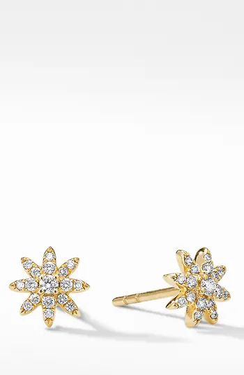 David Yurman Petite Starburst 18K Gold & Pavé Diamond Stud Earrings | Nordstrom | Nordstrom