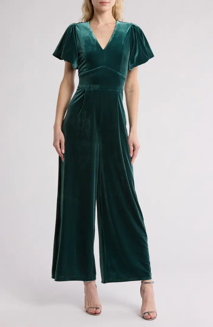 Puff Sleeve Velvet Jumpsuit | Nordstrom Rack