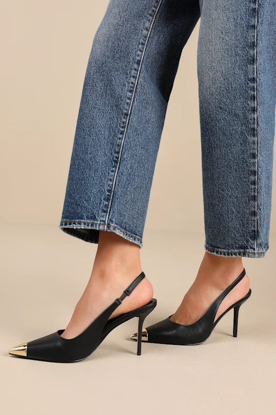 Brynnleigh Black Slingback Pumps | Lulus