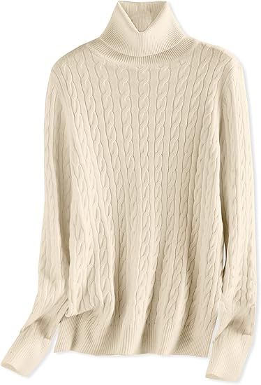 SANGTREE Women's Soft Turtleneck Sweater | Amazon (US)