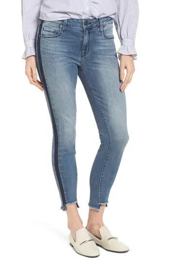 Women's Parker Smith Twisted Seam Skinny Jeans, Size 24 - Blue | Nordstrom