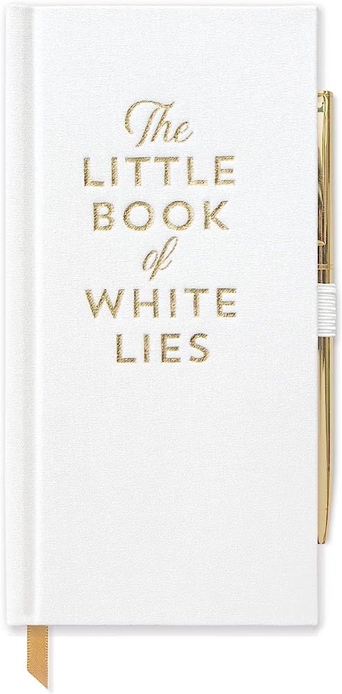 DesignWorks Ink Classic Bookbound Journal with Pen, 3.5" x 7", Pearl - White Lies | Amazon (US)