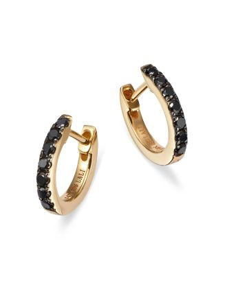 Black Diamond Huggie Hoop Earrings in 14K Gold, 0.20 ct. t.w. - Exclusive | Bloomingdale's (US)
