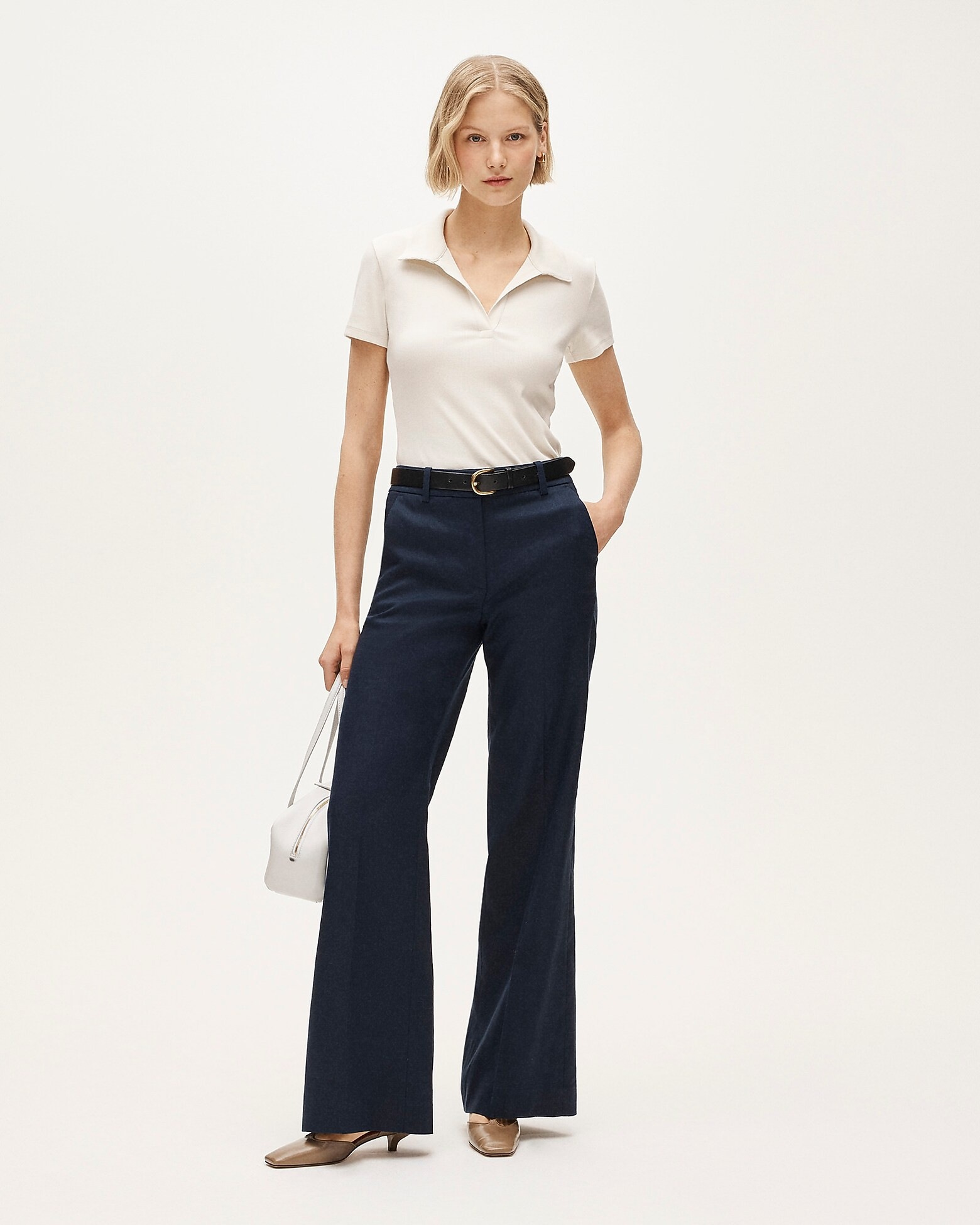 Carolina flare pant in stretch linen blend | J. Crew US