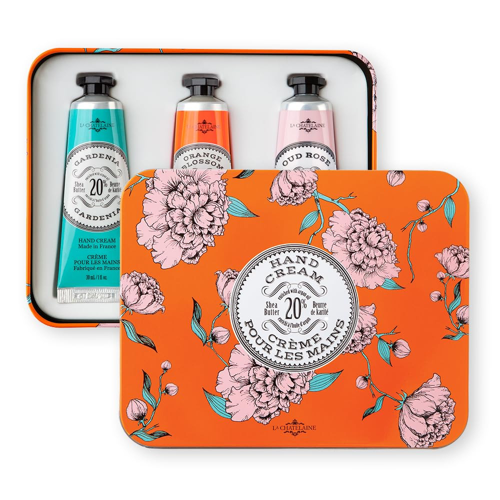 La Chatelaine Hand Cream Trio Tin, Gifts for Mom, Natural Hand Lotion Gift Set, Made in France wi... | Amazon (US)