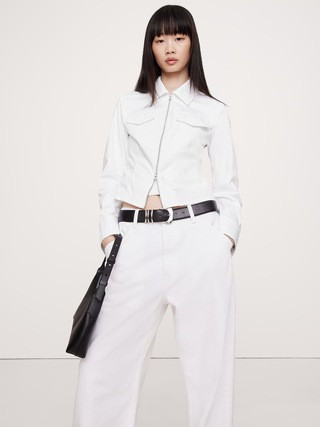 Stretch-Cotton Poplin Garage Jacket | Banana Republic (US)