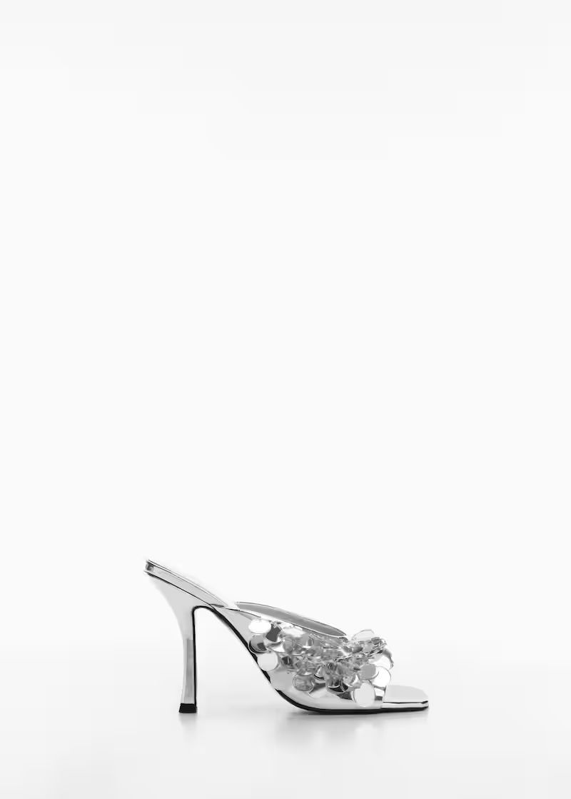 Sequin sandal with mirror detail | MANGO (US)