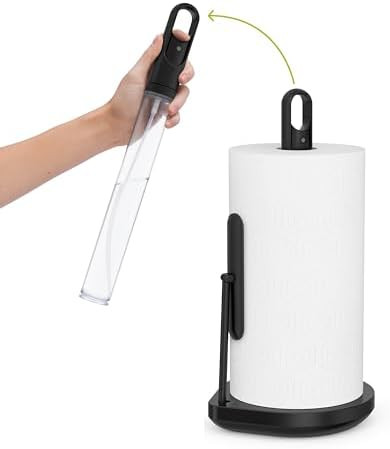 simplehuman Standing Paper Towel Holder with Spray Pump, Brushed Stainless Steel | Amazon (US)