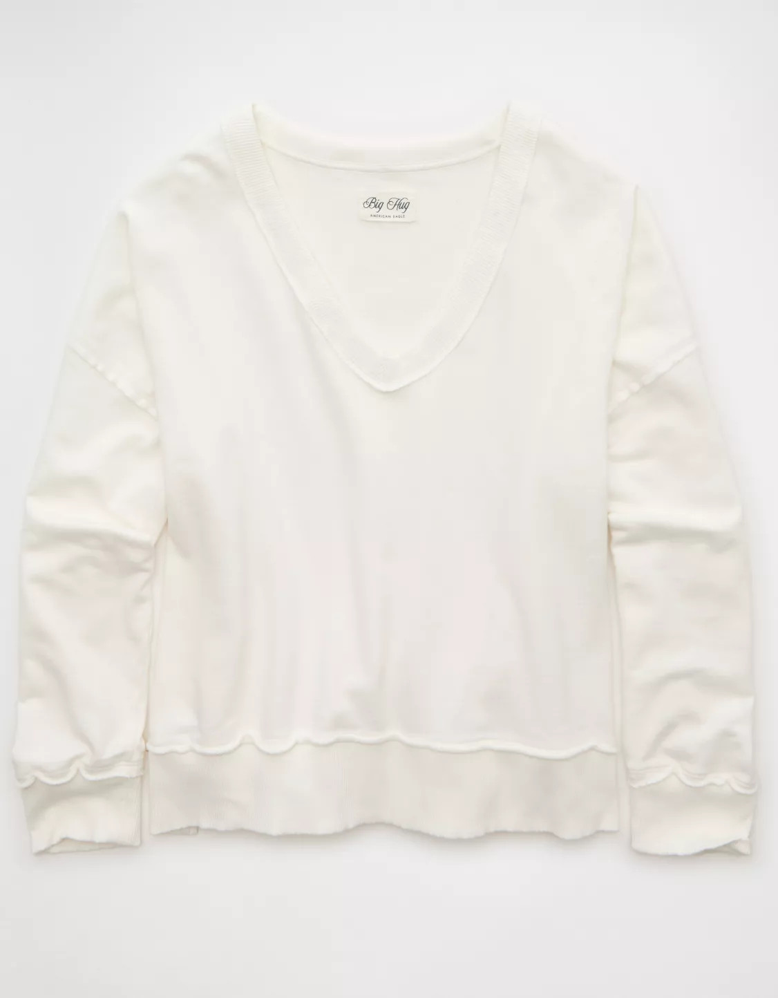 AE Big Hug V-Neck Sweatshirt | American Eagle Outfitters (US & CA)
