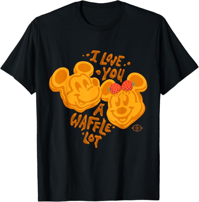 Disney Mickey & Minnie Love You a Waffle Lot Valentine’s Day T-Shirt | Amazon (US)