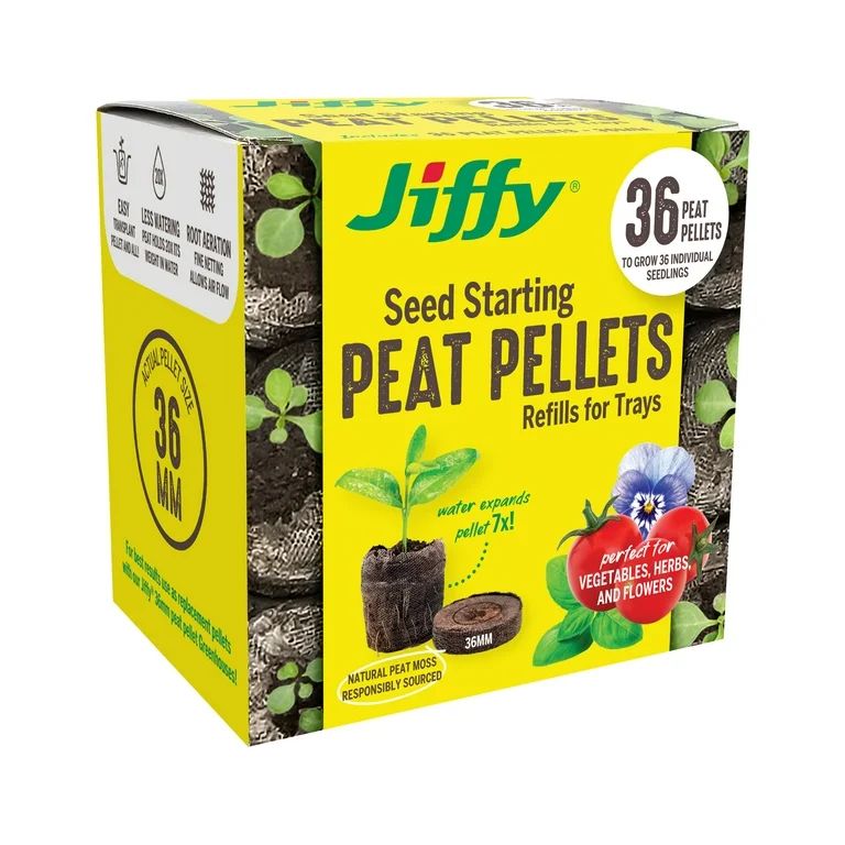 Jiffy 36mm Peat Pellet Refills (36 Pack) | Walmart (US)