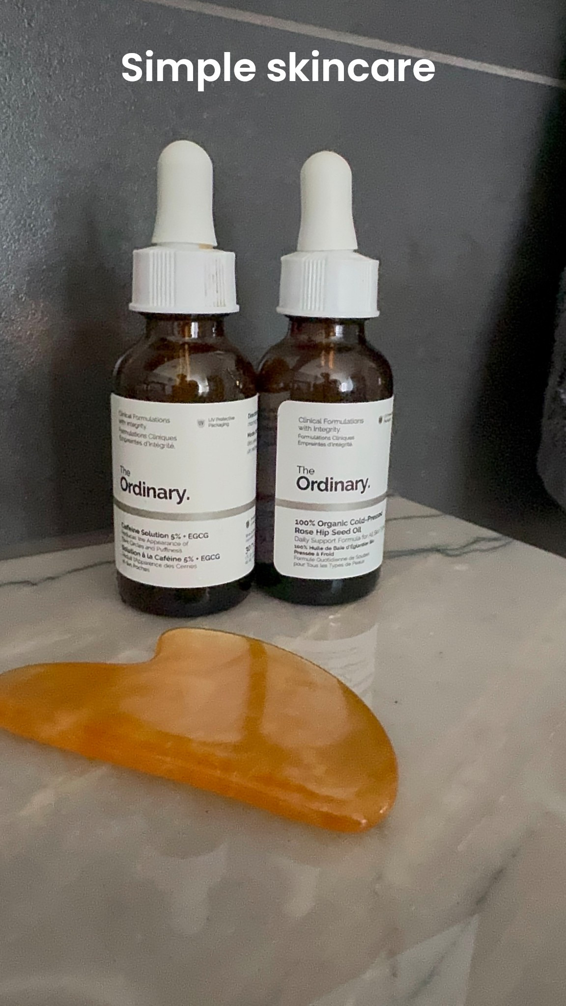 These two products have become a big part of my skincare routine. 

Dab on the caffeine solution where my face and fine lines meet… 

Moisturize with rose hip oil and hot the guasha. 

I’ve seen such a difference in my glow when I’m consistent with this 💫



#LTKBeauty #LTKStyleTip