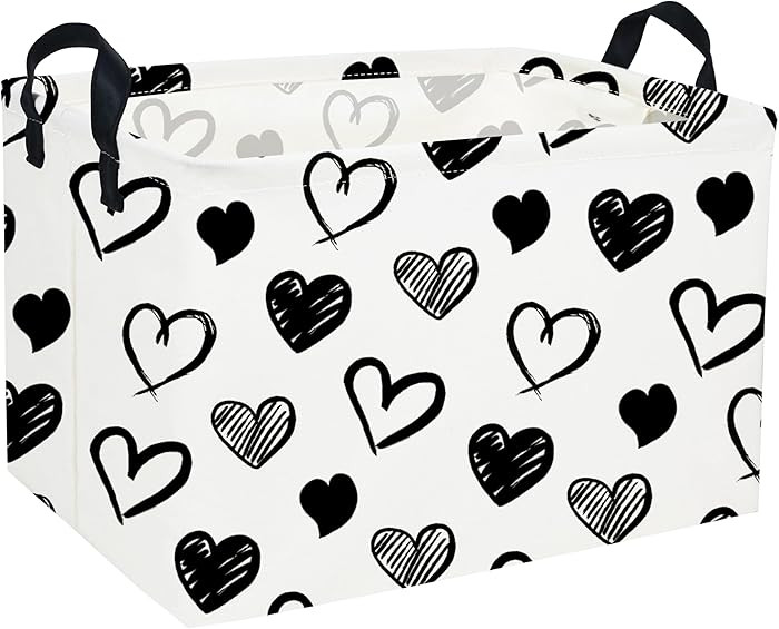 Rectangular Kids Baskets,Heart Storage Bins Organizer.Cute Storage Bin with Handles. Kids Basket,... | Amazon (US)