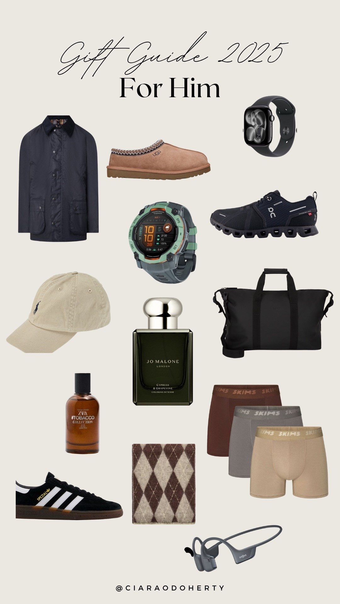 Gift guide 2025: For him 
Ralph Lauren, Jo malone, skims, on cloud, GARMIN 

#LTKeurope #LTKfestive #LTKireland