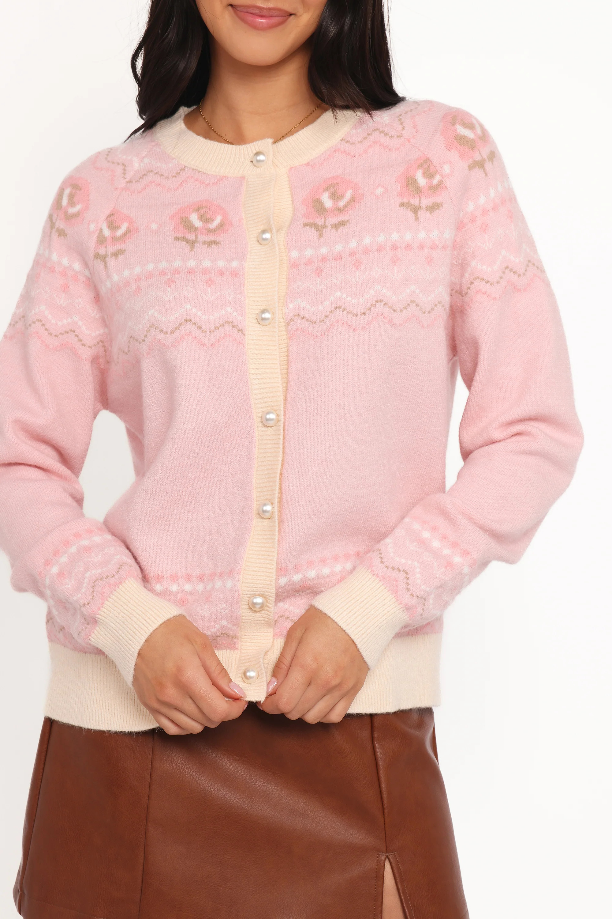 Poppi Fairisle Cardigan - Pink | Petal & Pup (US)