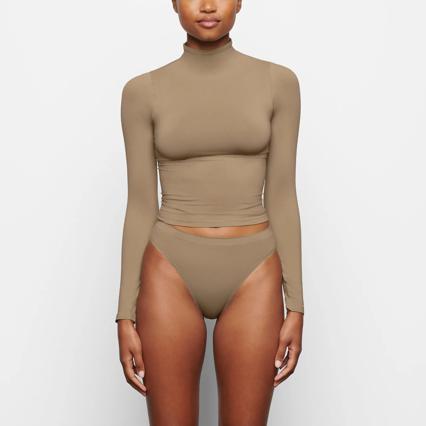 Soft Smoothing Turtleneck Top - Desert | SKIMS | SKIMS (US)