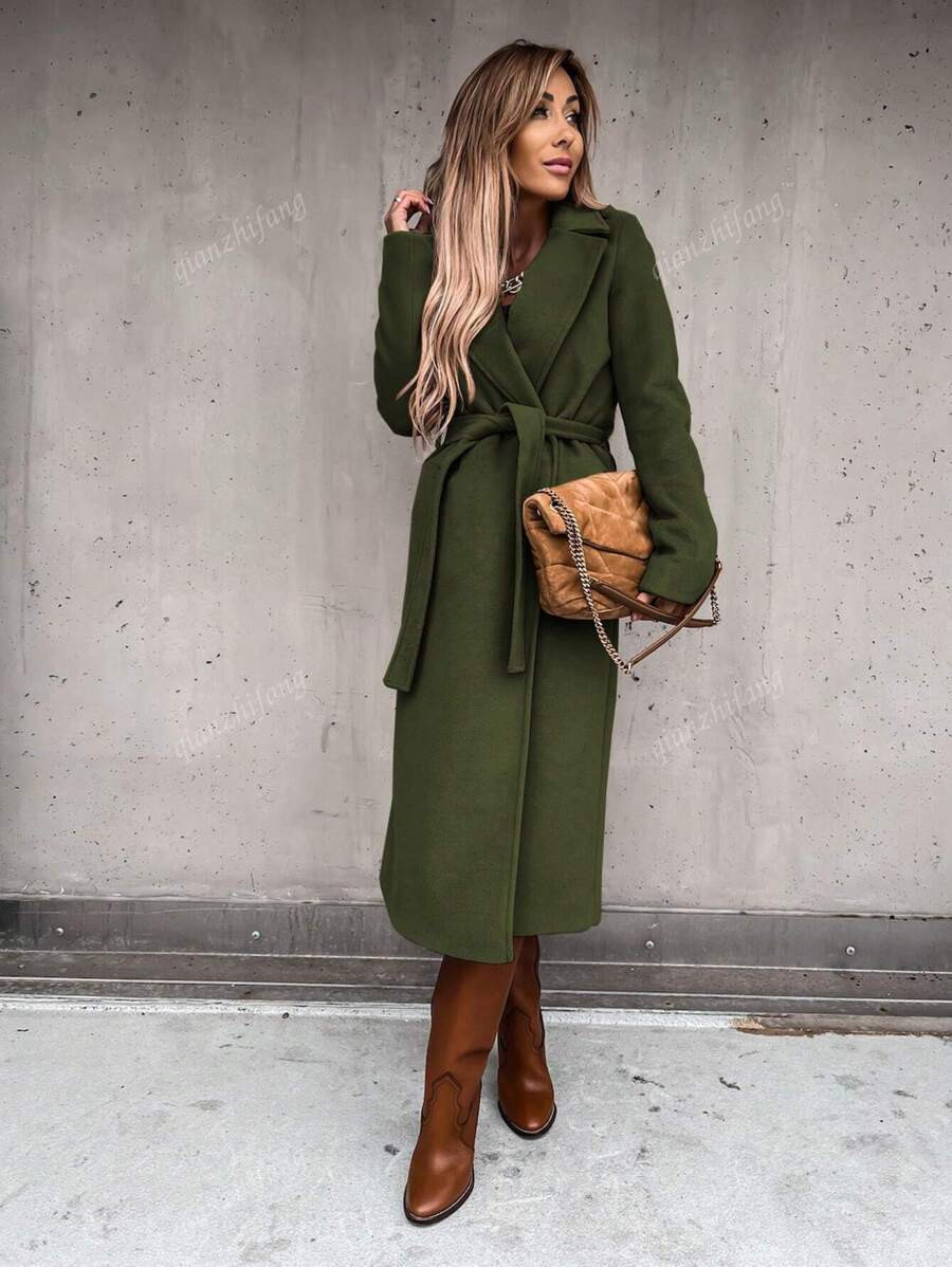 1pc Women's Solid Color Casual Jacket Coat, Autumn/Winter | SHEIN