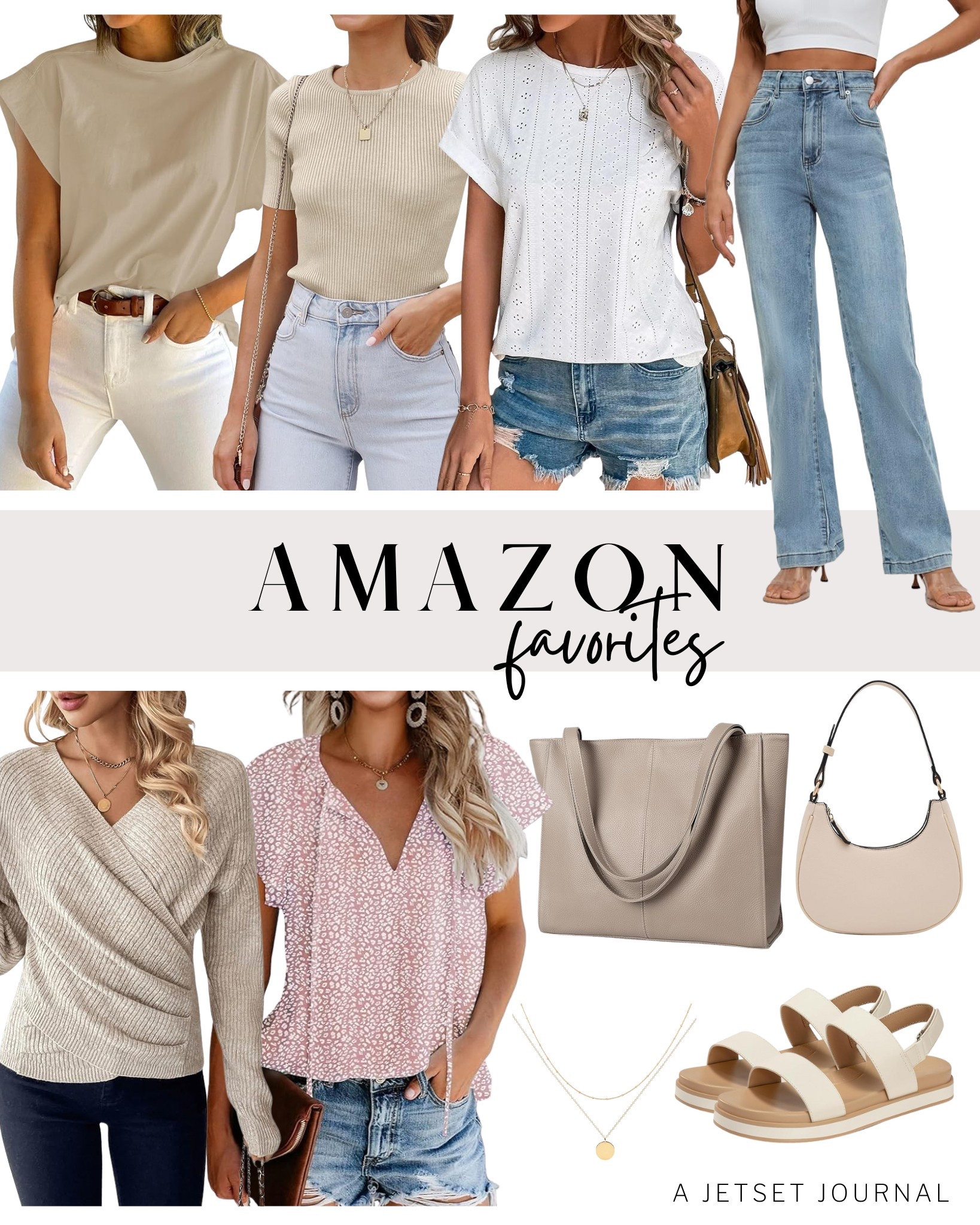 Don't forget to add these Amazon favorites into your wardrobe for an instant style refresh. 
neutral tops, viral handbag, summer sandals, denim jeans, amazon fashion, affordable looks, summer fashion, best seller, top picks, favorite finds, top picks, floral top, spring outfit idea

#LTKStyleTip #LTKU #LTKSeasonal