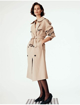 Evans Mid Length Trench Coat | David Jones (Australia & New Zealand)