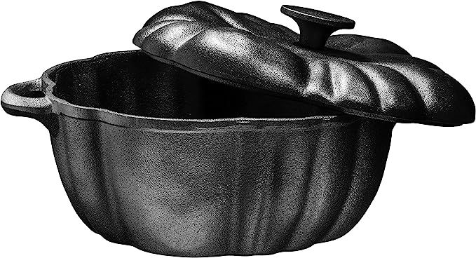 Pre-Seasoned Cast Iron 4 Quart Pumpkin Soup Pot - Perfect Casserole For Oven-to-Table Presentatio... | Amazon (US)