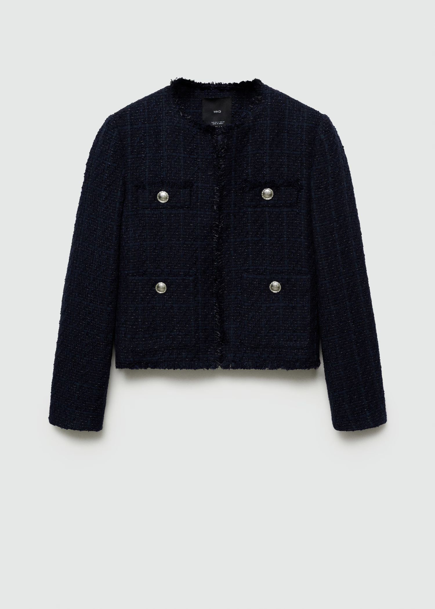 Tweed jacket with jewel buttons | MANGO (US)