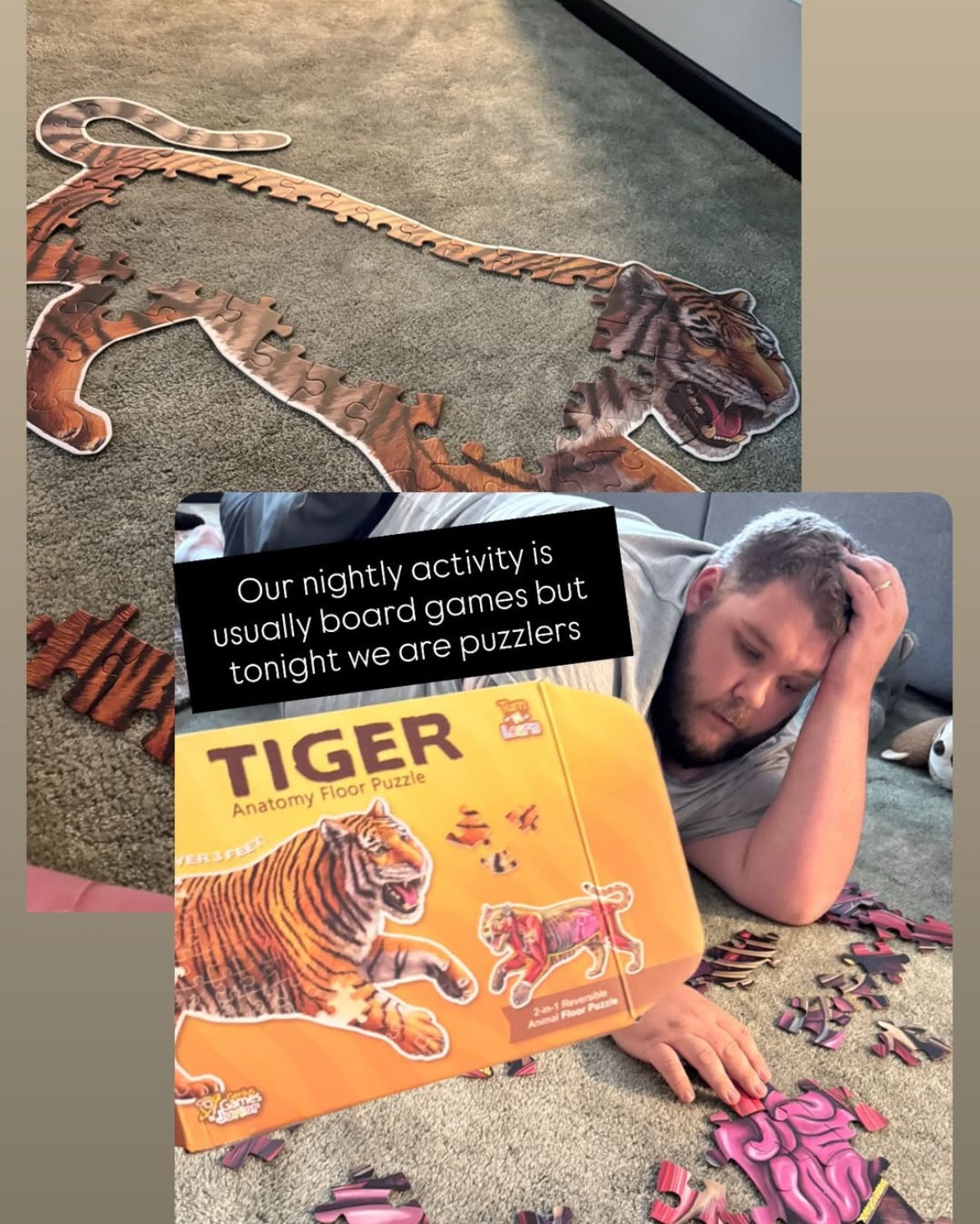 We usually play board games but tonight we did a puzzle! Swipe to see the results! 

 #LTKFamily #LTKHome #LTKFindsUnder50