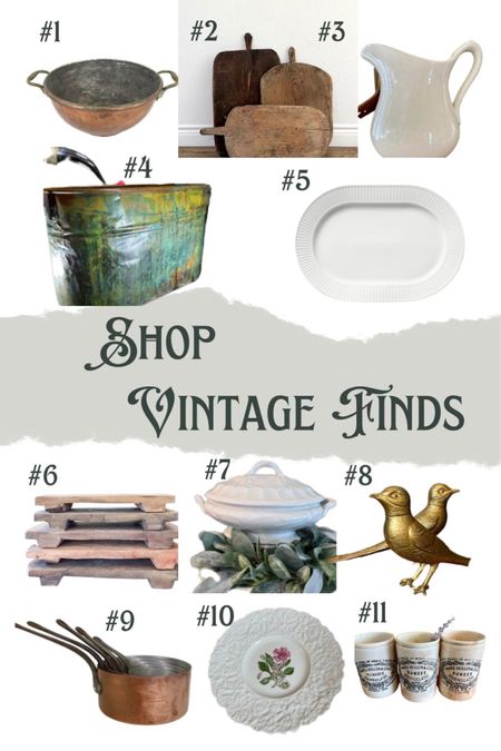See my favorite Vintage Finds. I have several of these items or similar items in my home  

#LTKhome #LTKFind