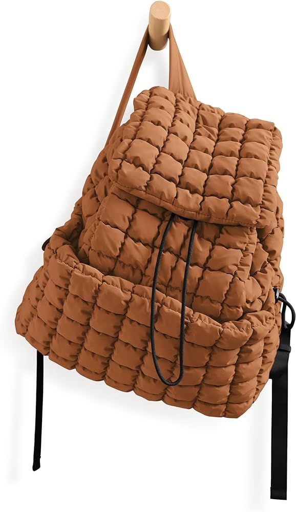 ODODOS Quilted Backpack for Women Lightweight Puffer Hiker Pack Drawstring Padding Travel Gym Bag... | Amazon (US)