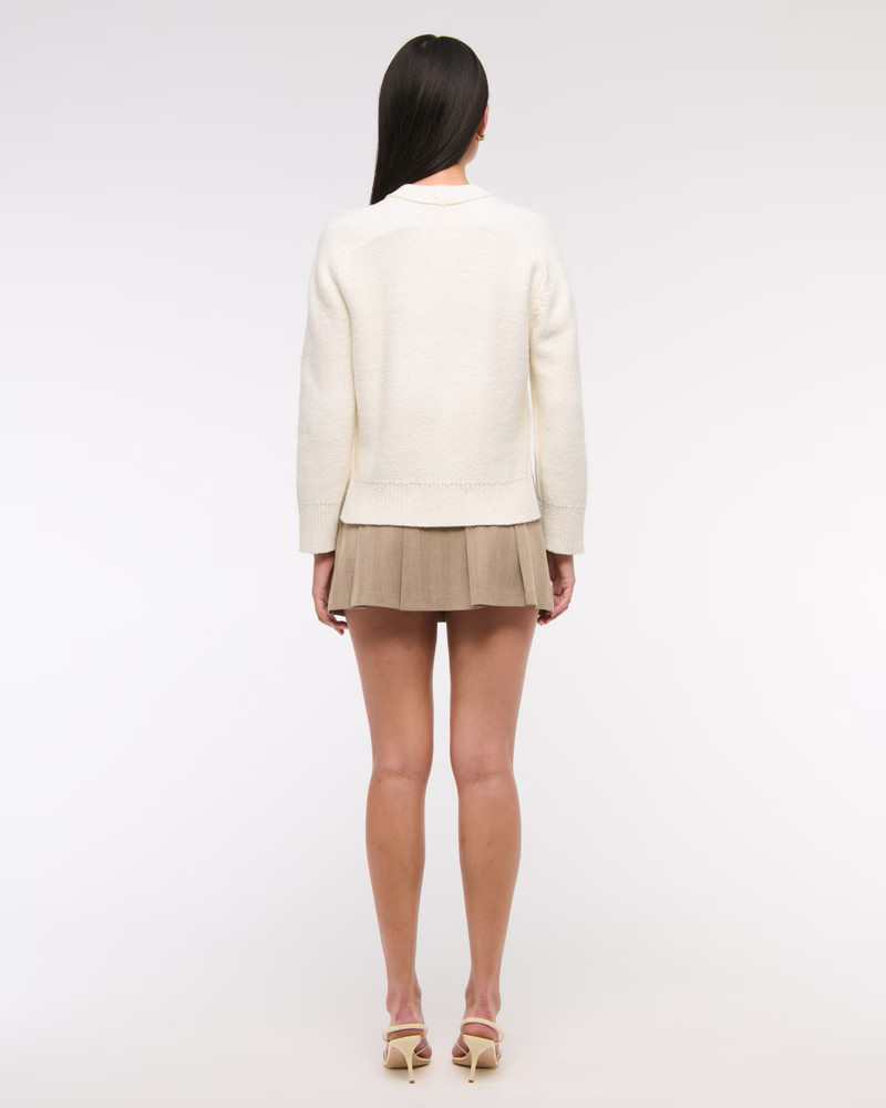 Women's The A&F Madeline Textural Crew Sweater | Women's Tops | Abercrombie.com | Abercrombie & Fitch (US)